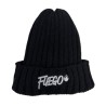 FUEGO Czapka Gruba Zimowa Czarna Logo FUEGO